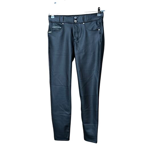 Freddy Faux Leather High Waisted Full Length  Size 4 Stretchy Zip Closure - Picture 7 of 16